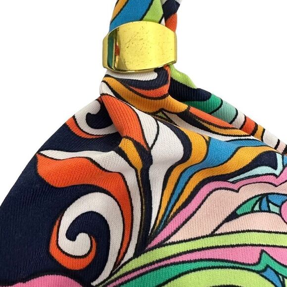 Tommy Bahama Mare Paisley Halter One-Piece Swimsuit size 10 - Picture 5 of 10